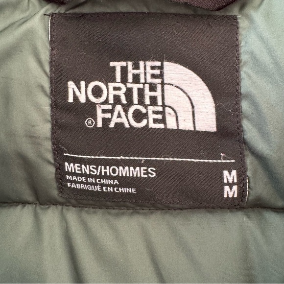 The North Face Men’s Down Puffer Vest 550 Size Dark Forest Green Goose Down 75% - Picture 8 of 14